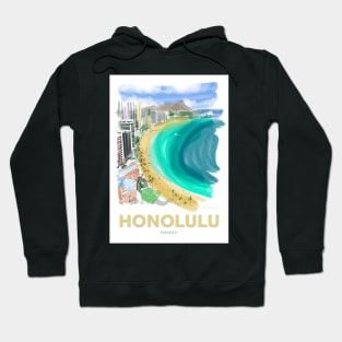 Honolulu Hawaii Art Hoodie